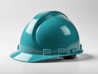 Fototapeta premium construction hard hat teal green color isolated on white background