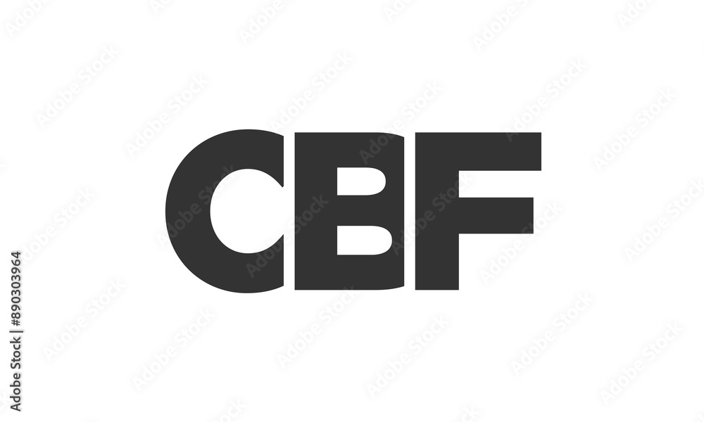 Fototapete cbf logo design template with strong and modern bold text. initial based vector logotype featuring s