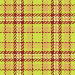 Independence day seamless textile vector, tradition check tartan background. Nostalgia plaid texture pattern fabric in lime and amber colors.