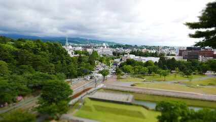 Kanazawa Castle located in Ishikawa Prefecture, Japan