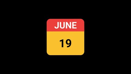 19th June Date Animation