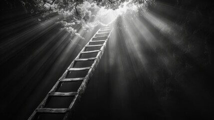 Ladder to the Light through Forest Canopy