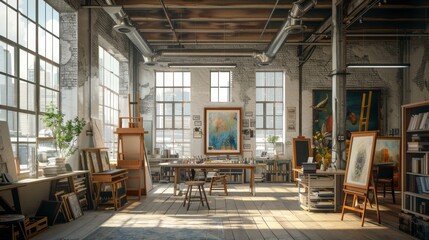 Fototapeta premium Artist's Loft Studio