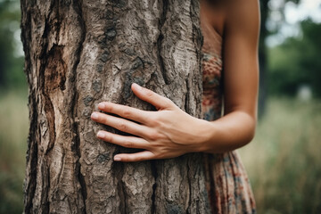 World Earth Day, Generative AI ecology protection concept, human responsibility