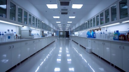 Naklejka premium Sterile Laboratory with Modern Equipment