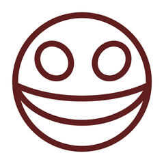 emoji Mask Vector Line Maroon Icon Design