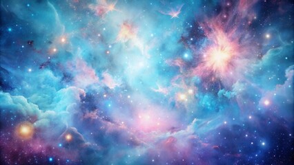 Abstract blue and pink galaxy