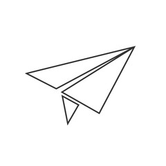 Paper plane line icon set. Vector. Isolated