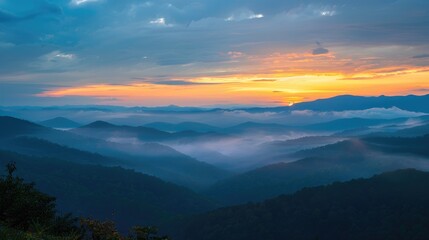 Obraz premium Dawn with azure sky clouds