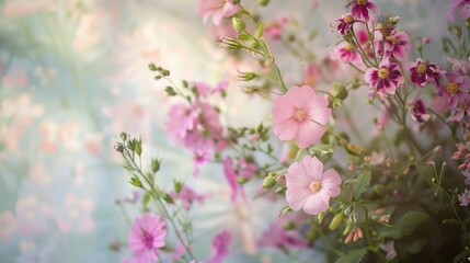 Delicate flowers on a lovely backdrop