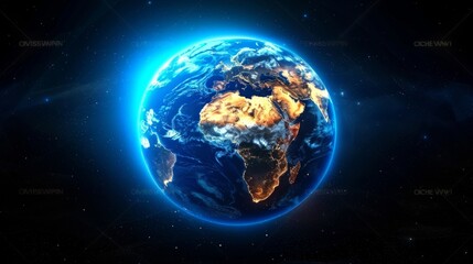 Obraz premium Blue Earth in Space