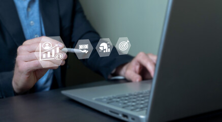 Concept of management, sales performance, strategies, operations management, sales and business growth.