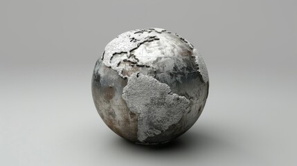 Metallic World Globe Art