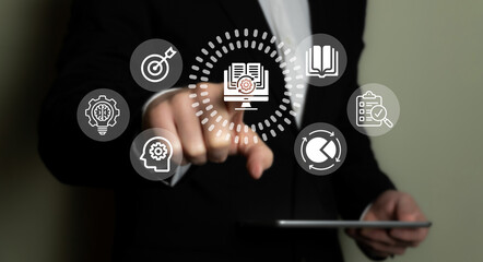 Learning Management System, concept of managing, documenting, tracking, reporting, automating and delivering educational programs, training courses and learning and development programs.
