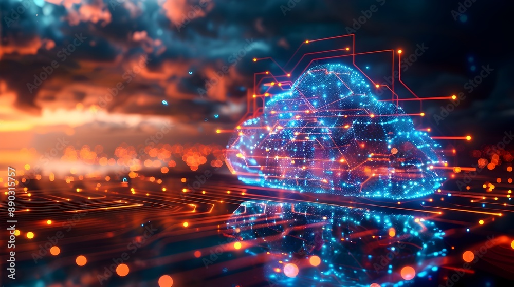 Poster cloud based ai driven customer insights and real time analytics visualizations
