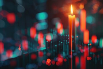 Stock market trading investment candlestick graph. Finance and economy concept