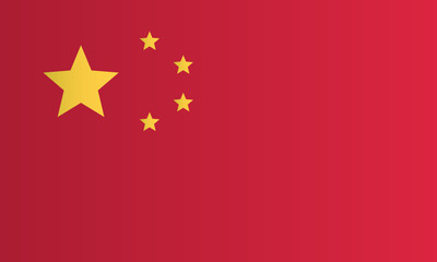 National flag of China. Vector illustration