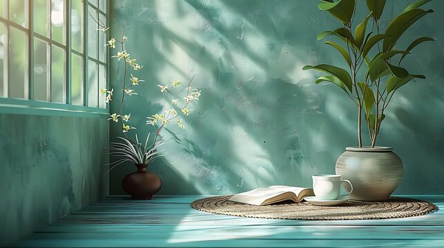 Retirement announcement card with an open area and writing space available on the right side The card features serene and calm design elements marking the transition into a welldeserved retirement