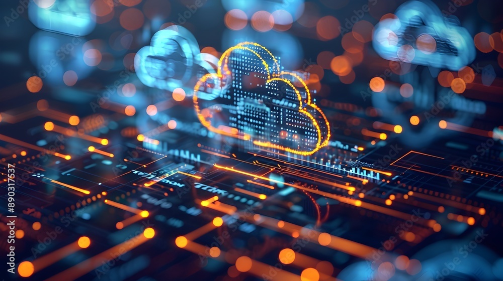 Poster cloud powered customer service platform with ai driven chatbots and real time support for modern and