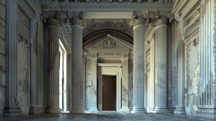 Obraz premium Generate a photo realistic image of a maquette illustrating the restoration of a historical monument or architectural landmark; ensure the image is of high resolution for clear and detailed quality, 