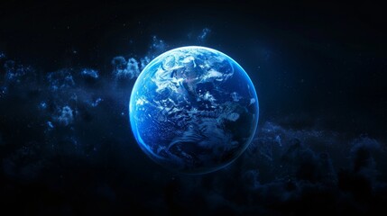 Naklejka premium Blue Earth in Space