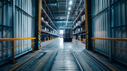 Warehouse Interior with Loading Dock