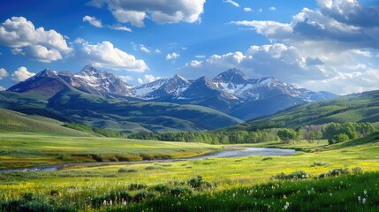 Gorgeous mountain spring day