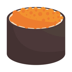 sushi and rolls japanese cartoon style food