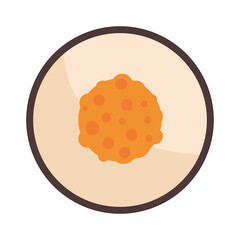 sushi and rolls japanese cartoon style food