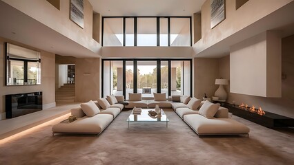 Spacious living room with modern decor