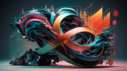 Obraz premium abstract wavy object