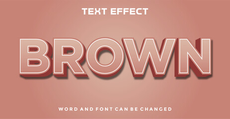 Obraz premium Brown editable text effect