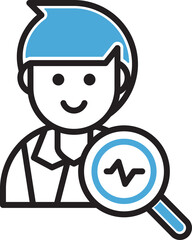 Analyst Icon Illustration
