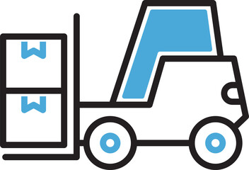 Forklift Icon Illustration
