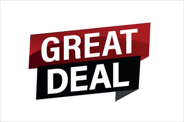 great deal poster banner graphic design icon logo sign symbol social media website coupon

