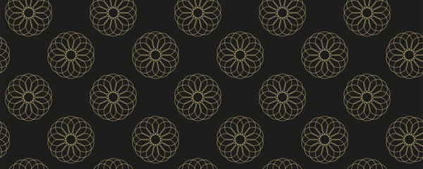 Golden vector geometric linear texture. Elegant art nouveau seamless pattern. Geometric decorative texture. Geometric art deco texture. Vector EPS 10