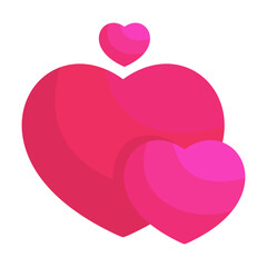 valentines day decorations set isolated on light pink background