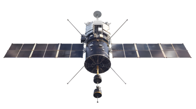 Satellite in Space isolated on transparent background