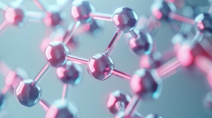 Microscopic view of a complex molecule