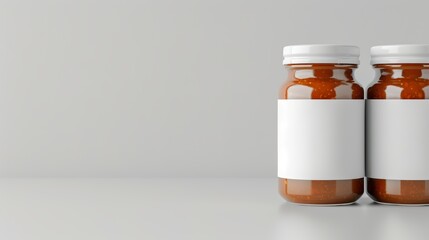 Minimalist branding labels for gourmet food products