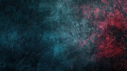 Dark Abstract Background with Red and Blue Distressed Grunge Texture