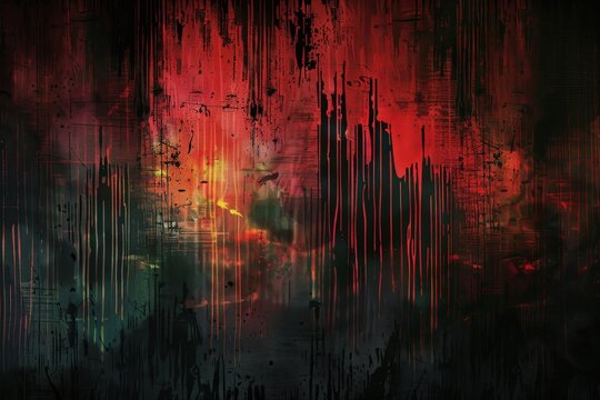 Dark and Distressed Abstract Background with Evil Color Palette and Texture