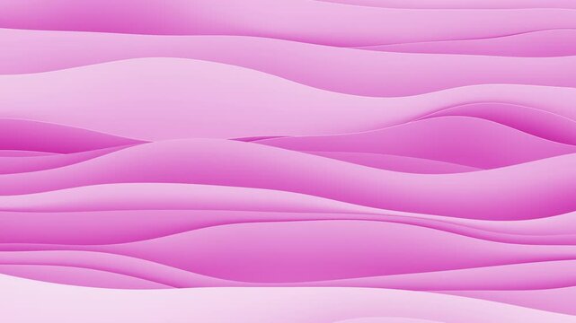 3D animation of wavy pink shapes, 4K abstract animated background, Live wallpaper