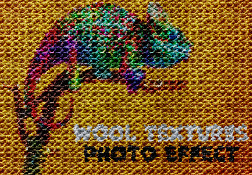 Knitted Wool Texture Photo Effect