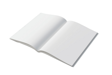 White open magazine mockup 3D rendering