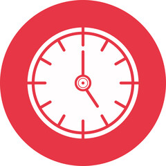 Clock glyph circle icon