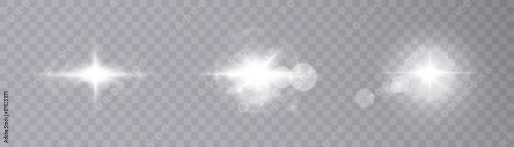 Poster light effect of glare and bright glow isolated on transparent background. adobe illustrator artwork