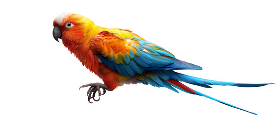Fototapeta premium blue and yellow macaw, isolated Illustrations, paintings, watercolors - Generative AI
