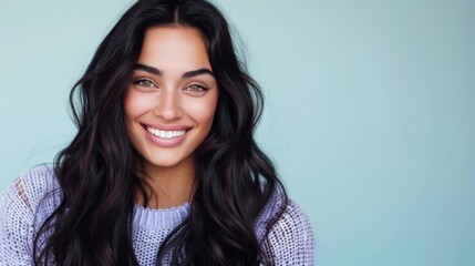 Fototapeta premium The smiling brunette woman