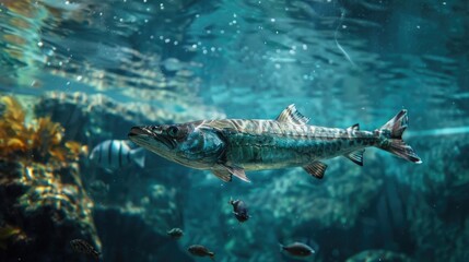 Fototapeta premium Barracuda swimming